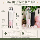 Bouteille d'eau en quartz rose Gem Pod 💧