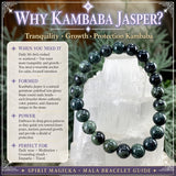 Pulseira Mala Kambaba Jasper com bolsa de veludo