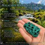 Pierre naturelle brute de malachite
