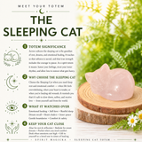 Crystal Animal Spirit Totems: Rose Quartz Sleeping Cat