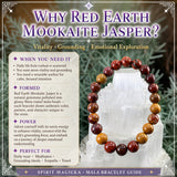 Bracelet Mala Red Earth Mookaite Jasper avec pochette en velours
