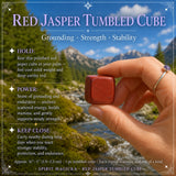 Cubo caído de jaspe rojo