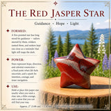 Red Jasper Star + Crescent Moon Set