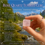 Cubo caído de cuarzo rosa