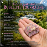 Tourmaline rubellite naturelle brute