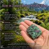 Rubis en pierre naturelle brute Zoisite