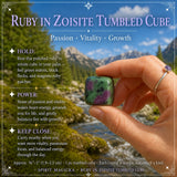 Rubí en Zoisita Cubo Tumbled