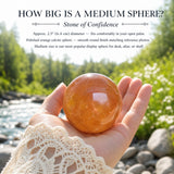 Sphère de calcite orange
