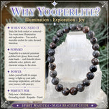 Bracelet Mala Yooperlite avec pochette en velours