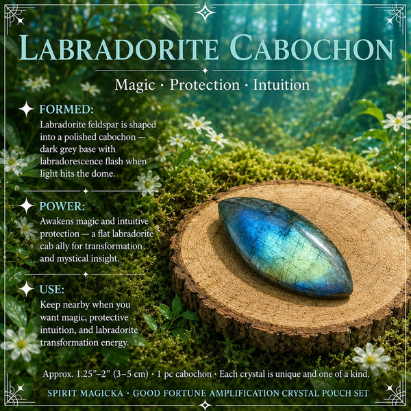 Labradorite cabochon with blue flash