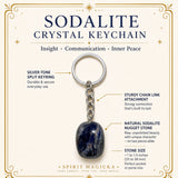 Sodalite Crystal Keychain