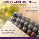 Bracelet Mala Yooperlite avec pochette en velours