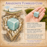 Amazonit tumlet terning