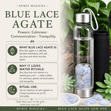 Bouteille d'eau Blue Lace Agate Gem Pod 💧