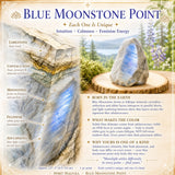 Pointe de pierre de lune bleue