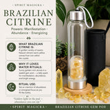Bouteille d'eau brésilienne Citrine Gem Pod 💧