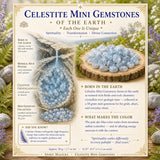 Mini pierres précieuses Celestite (lot de 50 grammes / 1,7 oz)