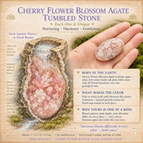 Pierre roulée agate fleur de cerisier