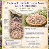 Mini pierres précieuses d'agate de fleurs de cerisier (lot de 50 grammes / 1,7 oz)