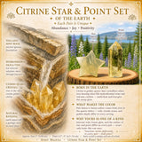 Citrine Star + Point Abundance Set