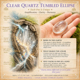 Elipse caída de cuarzo transparente