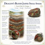 Mini-sphère de jaspe sang de dragon