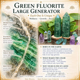 Gerador Grande de Fluorita Verde