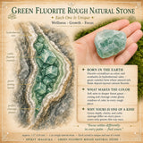 Pierre naturelle brute de fluorite verte