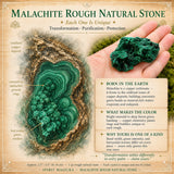 Pierre naturelle brute de malachite