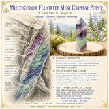 Multicolor Fluorite Mini Crystal Point