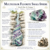 Mini-sphère de fluorite multicolore