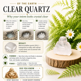 Crystal Spirit Totems: Clear Quartz Buddha