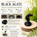 Crystal Animal Spirit Totems: Black Protection Agate Cobra