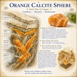 Sphère de calcite orange