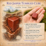 Cubo caído de jaspe rojo