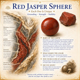 Sphère de jaspe rouge