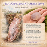 Piedra rodada Calcedonia rosa