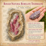 Tourmaline rubellite naturelle brute