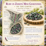 Rubis en mini pierres précieuses Zoisite (50 grammes / 1,7 oz. Lot)