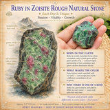 Rubis en pierre naturelle brute Zoisite