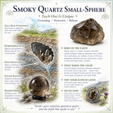 Mini-sphère de quartz fumé