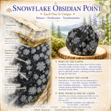 Pointe d'obsidienne flocon de neige
