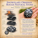 Obsidienne Flocon de Neige Pierre Naturelle Brute