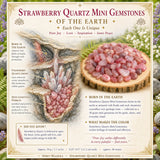Strawberry Quartz Mini Gemstones (Lot de 50 grammes / 1,7 oz)