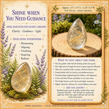 Angel Hair Rutilated Quartz Teardrop Cabochon