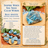Pierre brute naturelle d'apatite bleue