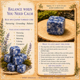 Cubo caído de jaspe de punto azul