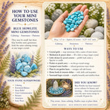 Blue Howlite Mini Gemstones (lot de 50 grammes / 1,7 oz)