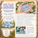 Mini pierres précieuses Celestite (lot de 50 grammes / 1,7 oz)