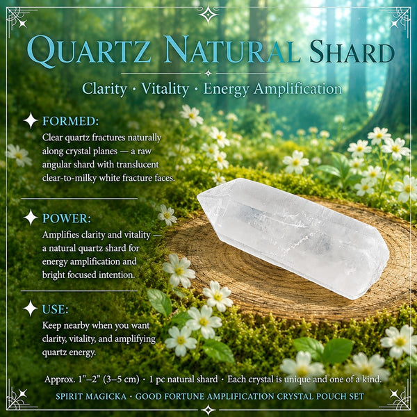 Raw clear quartz shard